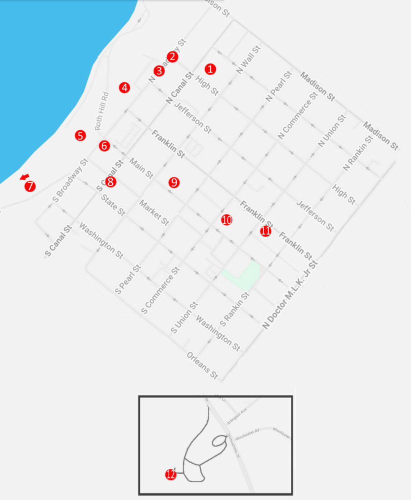 Natchez Songwriters Festival Map Natchez Songwriters Festival Map